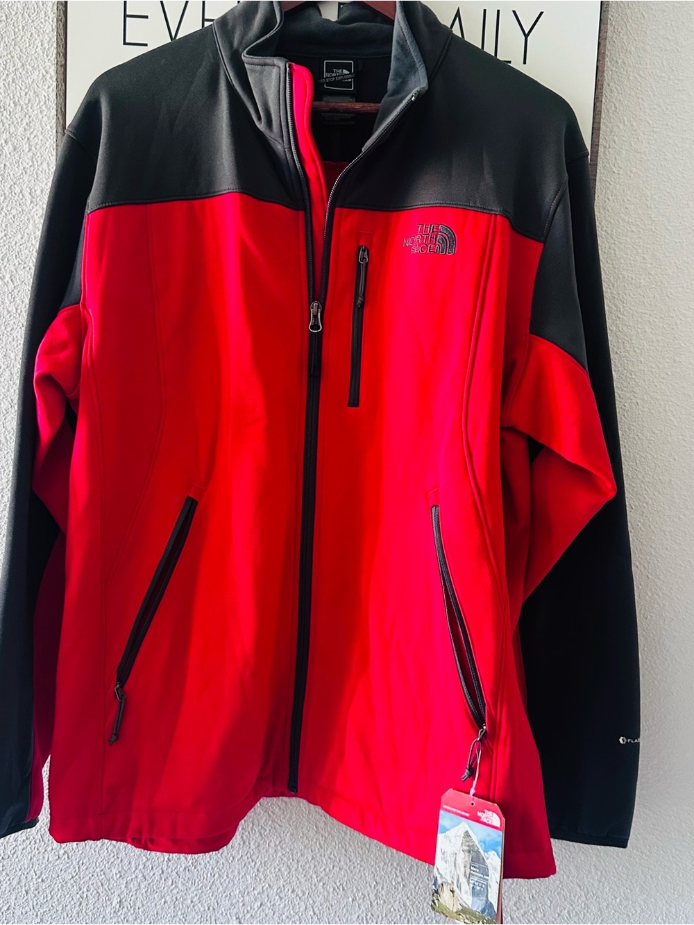 The North Face Red and Black Men’s Softshell Jacket
